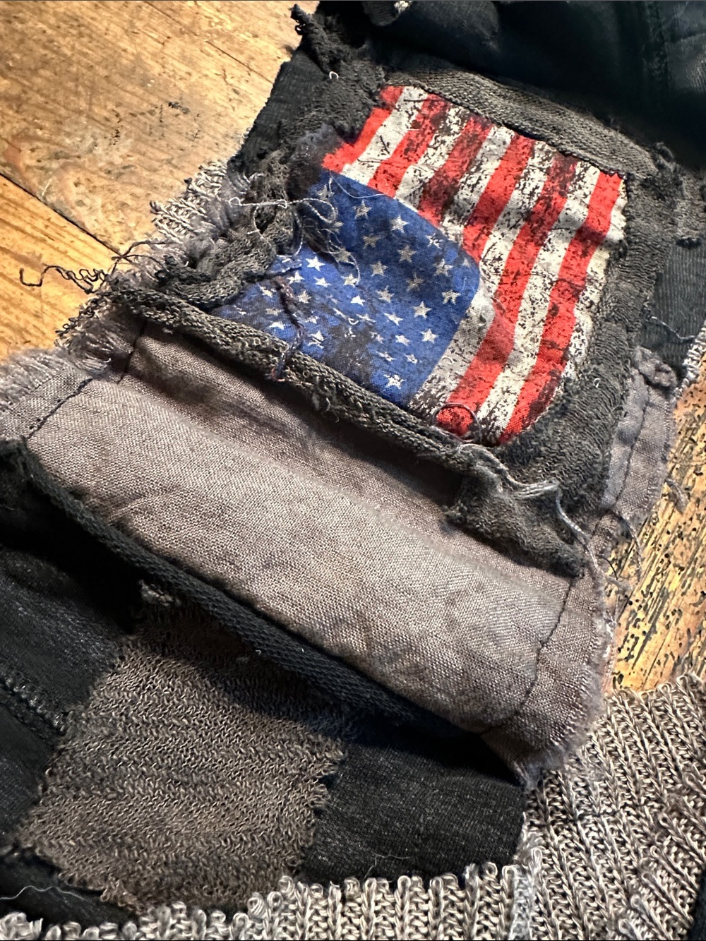 Upcycled patriotic bandana